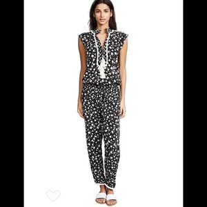 POUPETTE ST BARTH Black And White Donna Long Jumpsuit
